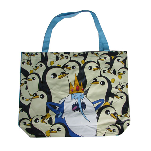 Adventure Time Ice King and Gunter Canvas Tote Bag